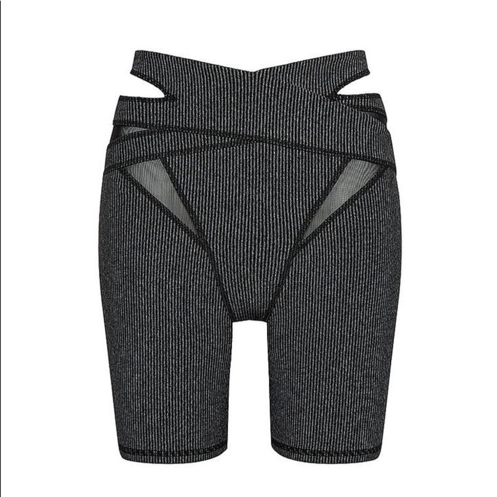 New FOR LOVE & LEMONS x Victoria’s Secret Cutout Ribbed Biker Shorts in Grey